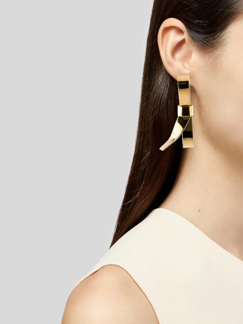 Marni Gold-Tone Metal Bow Earrings